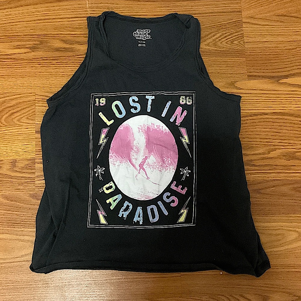 More Than Magic Black 'Lost in Paradise' Tank Top